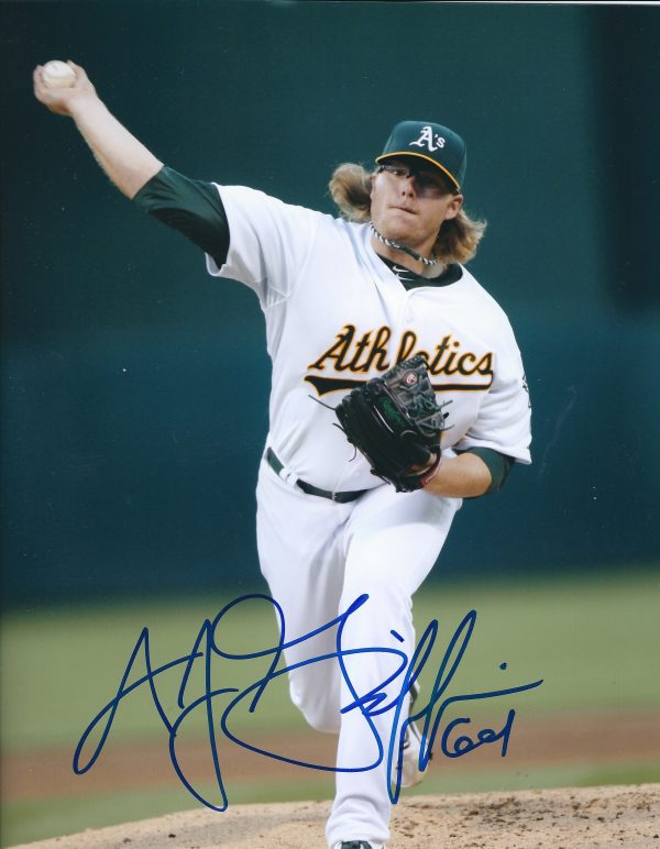 AUTOGRAPHED A.J. GRIFFIN 8X10 Oakland A's Photo