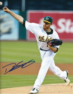 AUTOGRAPHED DAN STRAILY 8X10 Oakland A's Photo