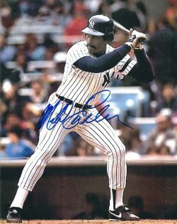 AUTOGRAPHED MIKE EASLER 8X10 NEW YORK YANKEES photo