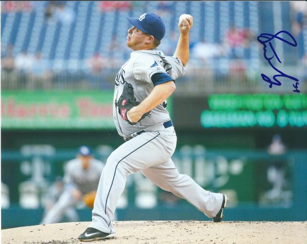 Autographed STEVE GELTZ 8X10 Tampa Bay Rays Photo.