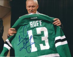 Autographed LINDY RUFF 8X10 Dallas Stars  Photo