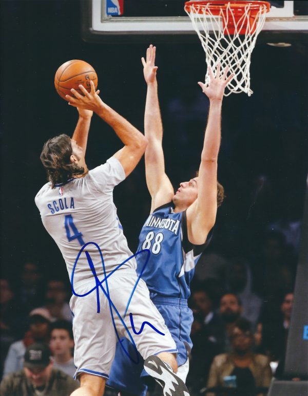 Autographed LUIS SCOLA 8X10 New Jersey Nets Photo