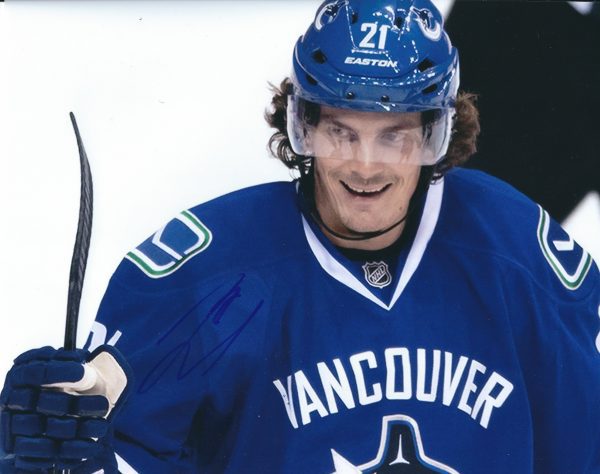 Autographed LOUI ERIKSSON 8X10 Vancouver Canucks Photos