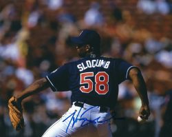 AUTOGRAPHED HEATHCLIFF SLOCUMB 8X10 Cleveland Indians Photo