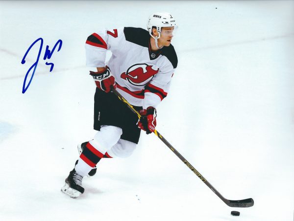 Autographed JONATHAN MERRILL 8X10 New Jersey Devils Photo