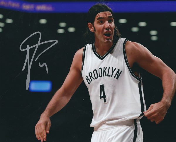 Autographed LUIS SCOLA 8X10 New Jersey Nets Photo