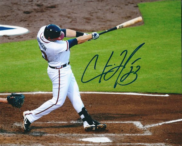 AUTOGRAPHED CHRIS JOHNSON 8X10 Atlanta Braves photo