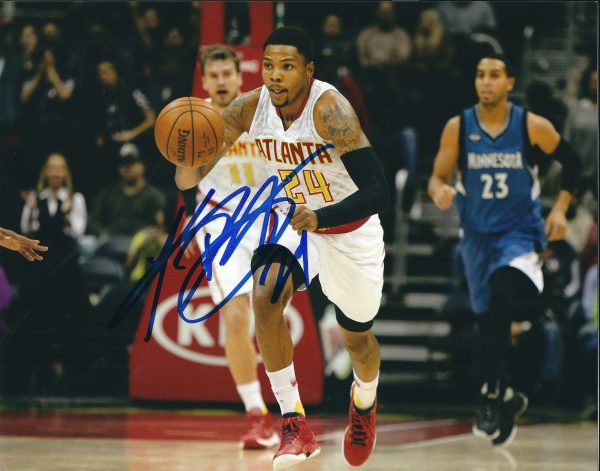 AUTOGRAPHED KENT BAZEMORE 8X10 Atlanta Hawks photo
