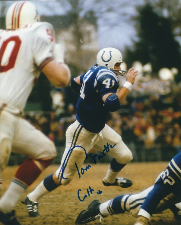 Autographed TOM MATTE 8X10 Baltimore Colts photo