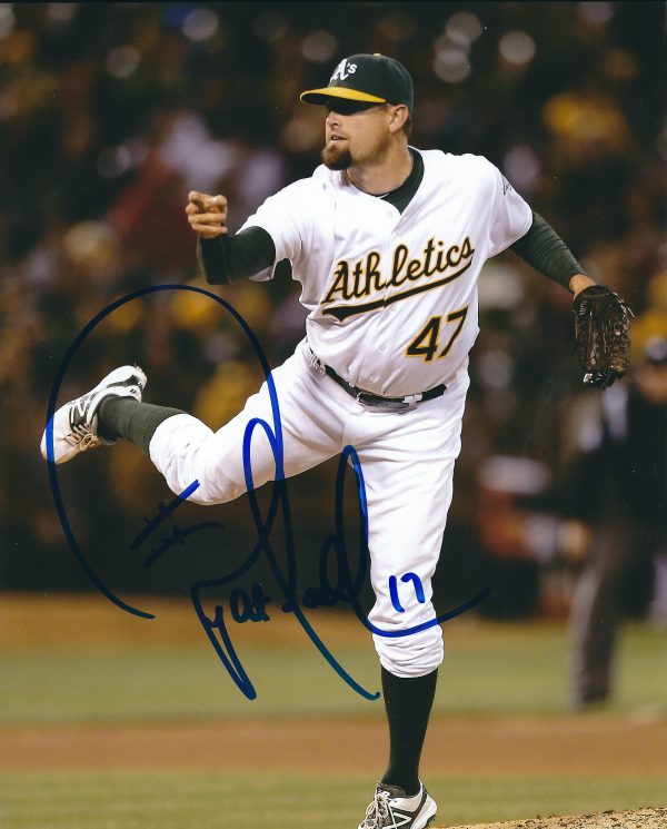 AUTOGRAPHED PAT NESHEK  8X10 Oakland A's Photo