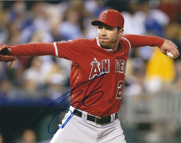 AUTOGRAPHED SEAN BURNETT 8X10 Los Angeles Angels Photo