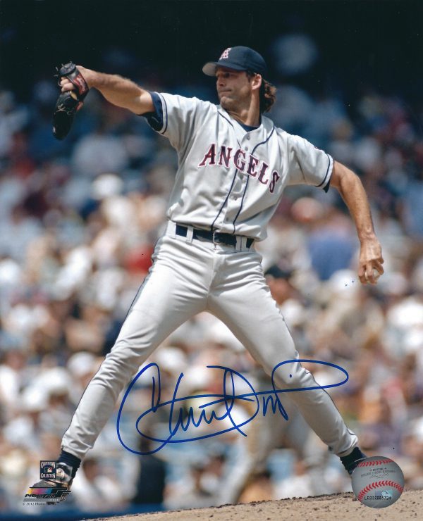 AUTOGRAPHED CHUCK FINLEY 8X10 California Angels Photo
