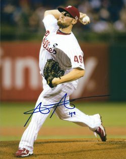 AUTOGRAPHED ALEC ASHER 8X10 Philadelphia Phillies Photo