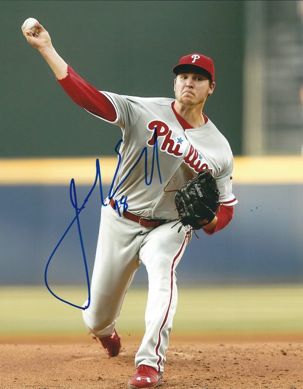 AUTOGRAPHED JERAD EICKHOFF 8X10 Philadelphia Phillies Photo