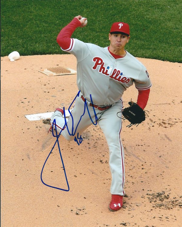 AUTOGRAPHED JERAD EICKHOFF 8X10 Philadelphia Phillies Photo
