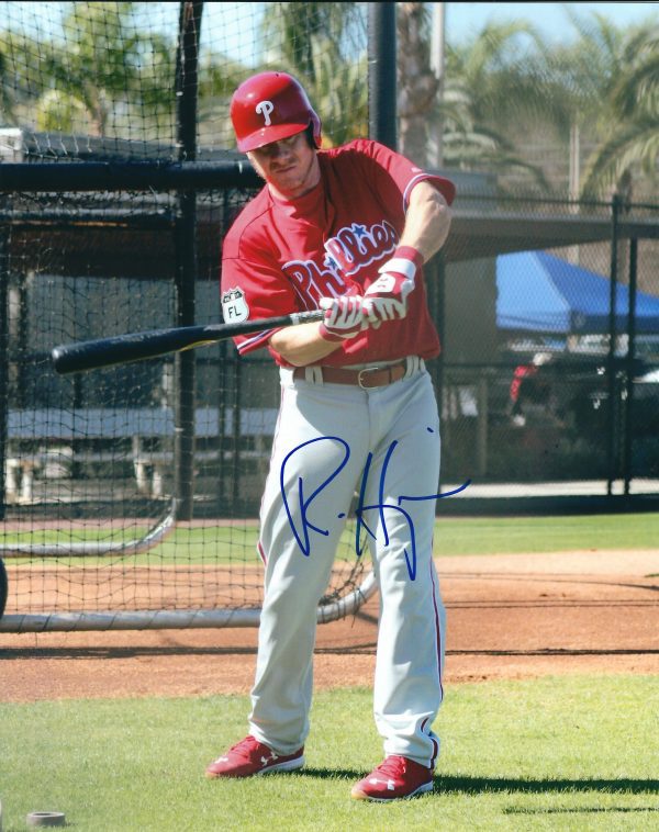 AUTOGRAPHED RYAN HANIGAN 8X10 Philadelphia Phillies Photo