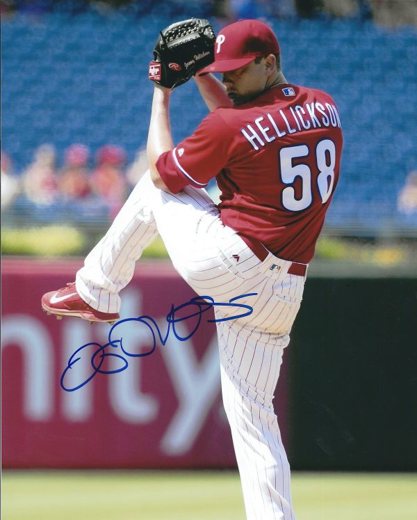 AUTOGRAPHED JEREMY HELLICKSON 8X10 Philadelphia Phillies Photo