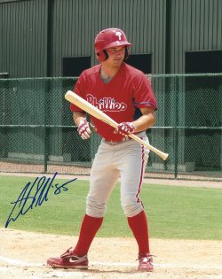 AUTOGRAPHED ANDREW PULLIN 8X10 Philadelphia Phillies Photo