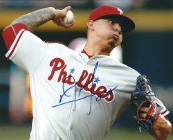 AUTOGRAPHED VINCENT VELASQUEZ 8X10 Philadelphia Phillies Photo