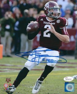 Autographed Johnny Manziel 8X10 Texas A&M Aggies photo