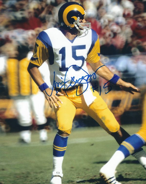 AUTOGRAPHED VINCE FERRAGAMO 8x10 Los Angeles Rams Photo