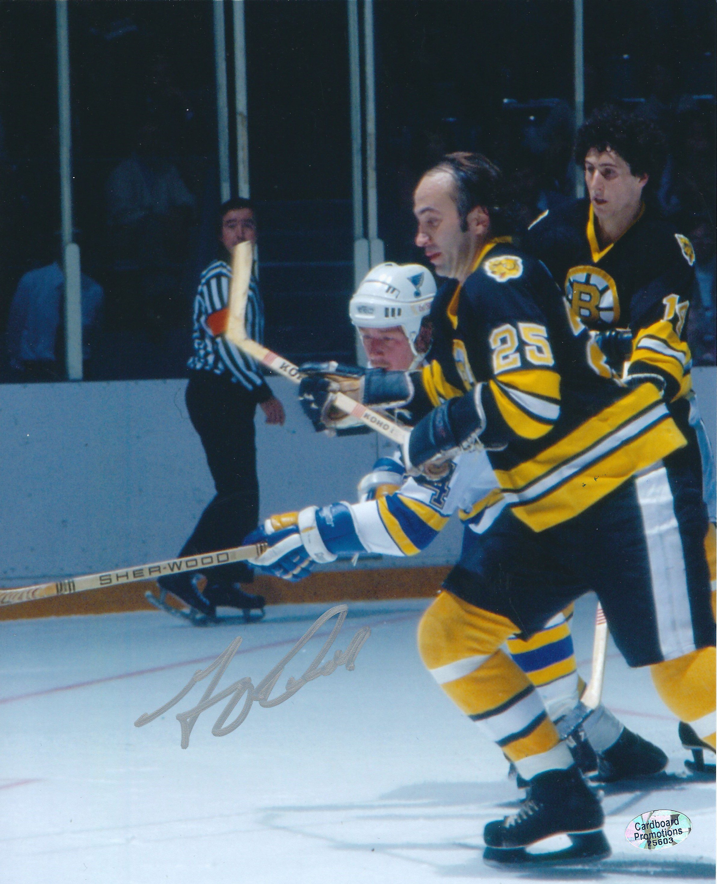 AUTOGRAPHED JOHN BUCYK 8x10 Boston Bruins Photo - Main Line Autographs
