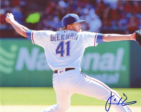 AUTOGRAPHED JAKE DIEKMAN 8X10 Texas Rangers Photo