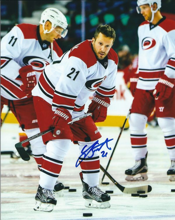 AUTOGRAPHED LEE STEMPNIAK 8X10 CAROLINA HURRICANES Photo