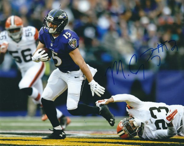 Autographed MICHAEL CAMPANARO 8X10 Baltimore Ravens Photo