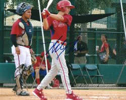 AUTOGRAPHED MICKEY MONIAK 8X10 Philadelphia Phillies Photo