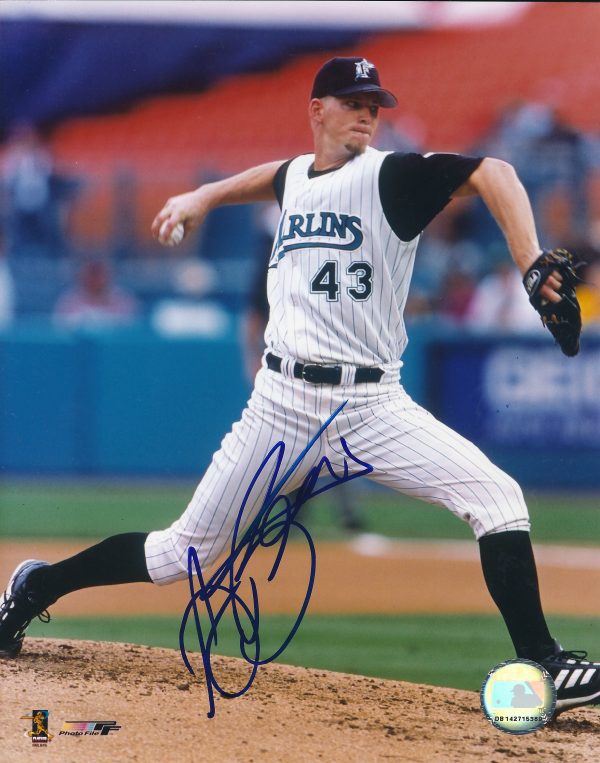 AUTOGRAPHED photo A. J. BURNETT  Florida Marlins