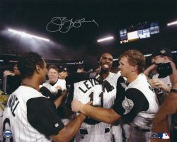 AUTOGRAPHED JIM LEYLAND 8X10 Miami Marlins Photo