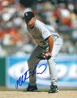AUTOGRAPHED NATE FIELD 8X10 Colorado Rockies Photo