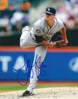 AUTOGRAPHED JEFF MANSHIP 8X10 Colorado Rockies Photo