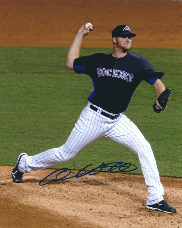 AUTOGRAPHED CHRIS VOLSTAD 8X10 Colorado Rockies Photo