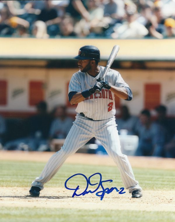 AUTOGRAPHED DENARD SPAN  8X10 Minnesota Twins photo