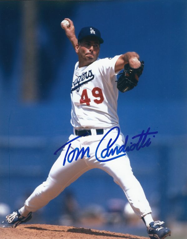 AUTOGRAPHED TOM CANDIOTTI 8x10 Los Angeles Dodgers photo