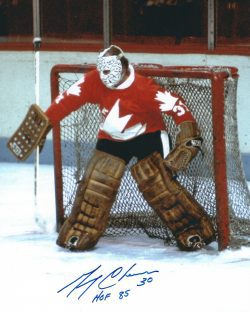 Autographed GERRY CHEEVERS 8X10 Boston Bruins  Photo