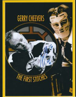 Autographed GERRY CHEEVERS 8X10 Boston Bruins  Photo
