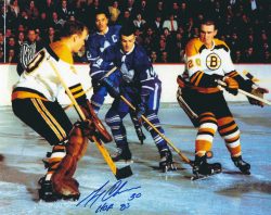 Autographed GERRY CHEEVERS 8X10 Boston Bruins  Photo