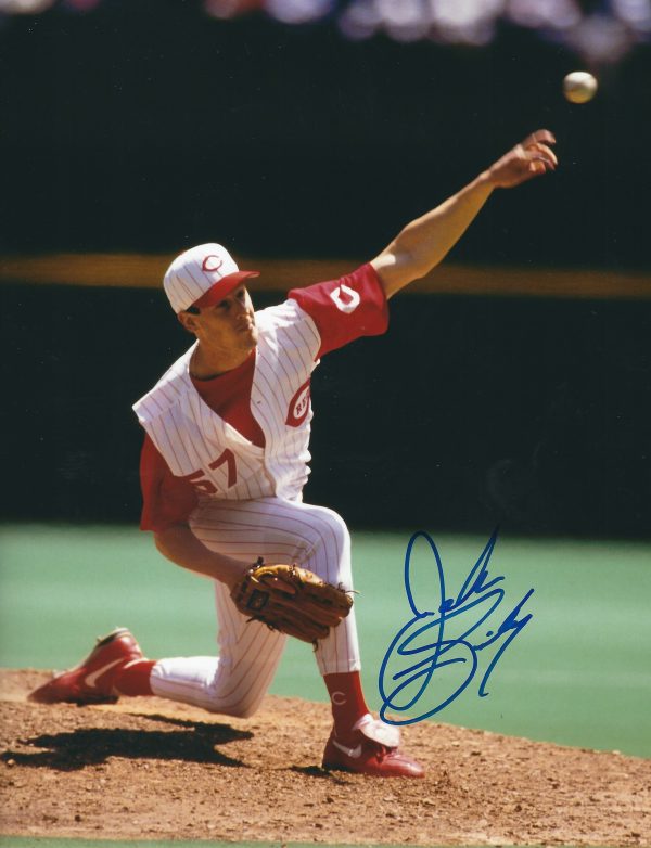 AUTOGRAPHED JOHN SMILEY 8X10 Cincinnati Reds Photo