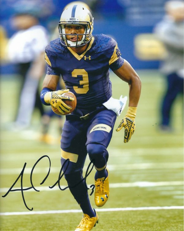 Autographed AMIR CARLISLE 8X10 Notre Dame Photo