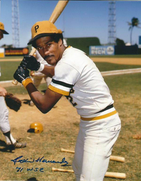 Autographed JACKIE HERNANDEZ 8X10 Pittsburgh Pirates Photo