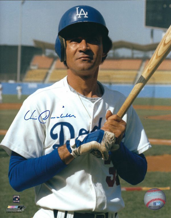 AUTOGRAPHED VIC DAVALILLO Los Angeles Dodgers photo