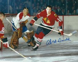 Autographed AB MCDONALD 8X10 Chicago Blackhawks Photo