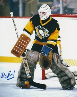 Autographed DENIS HERRON 8x10 Pittsburgh Penguins Photo