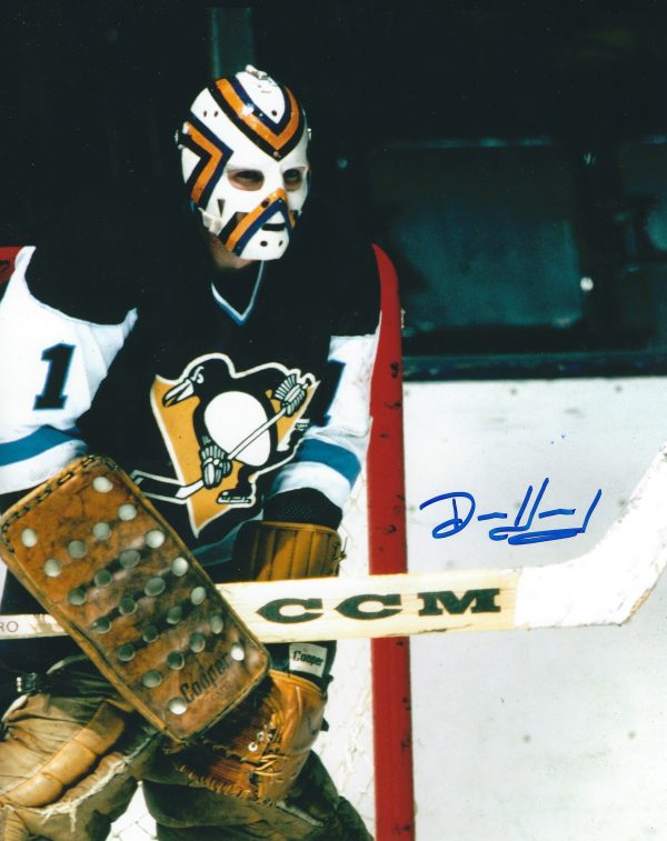 Autographed DENIS HERRON 8x10 Pittsburgh Penguins Photo