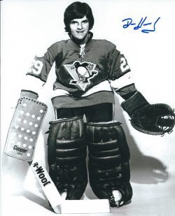 Autographed DENIS HERRON 8x10 Pittsburgh Penguins Photo