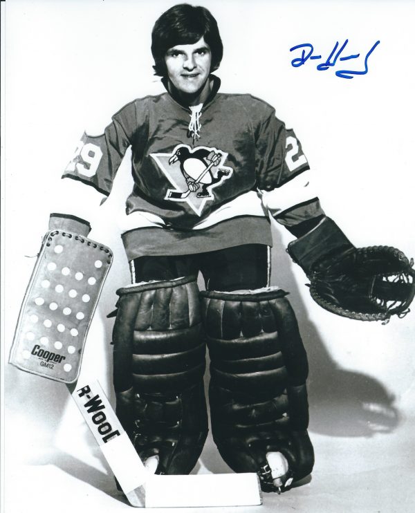 Autographed DENIS HERRON 8x10 Pittsburgh Penguins Photo