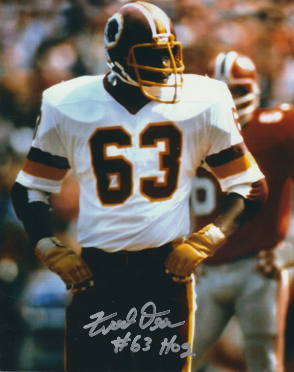Autographed FRED DEAN 8x10 Washington Redskins Photo